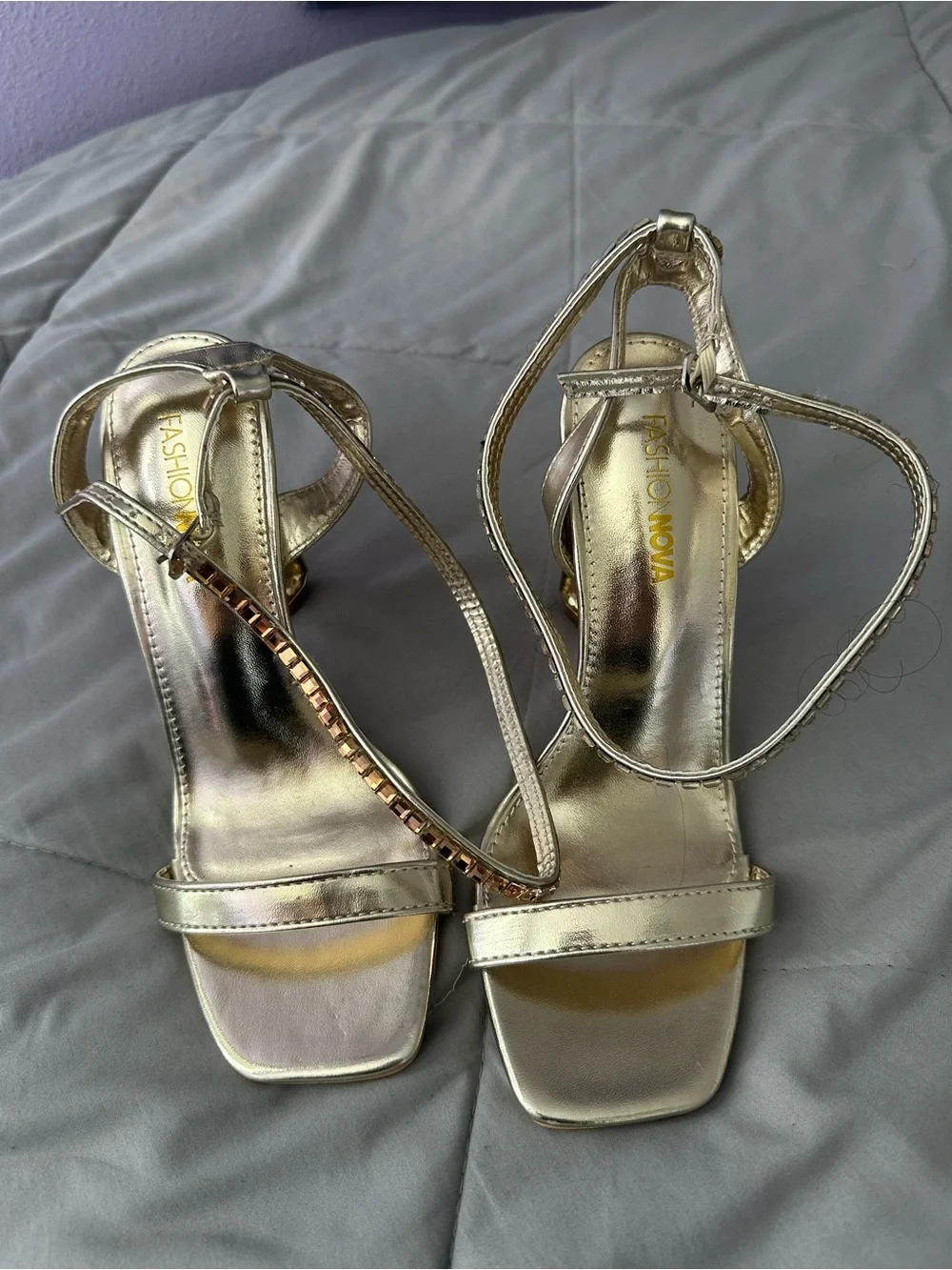 Fashion Nova shiny gold